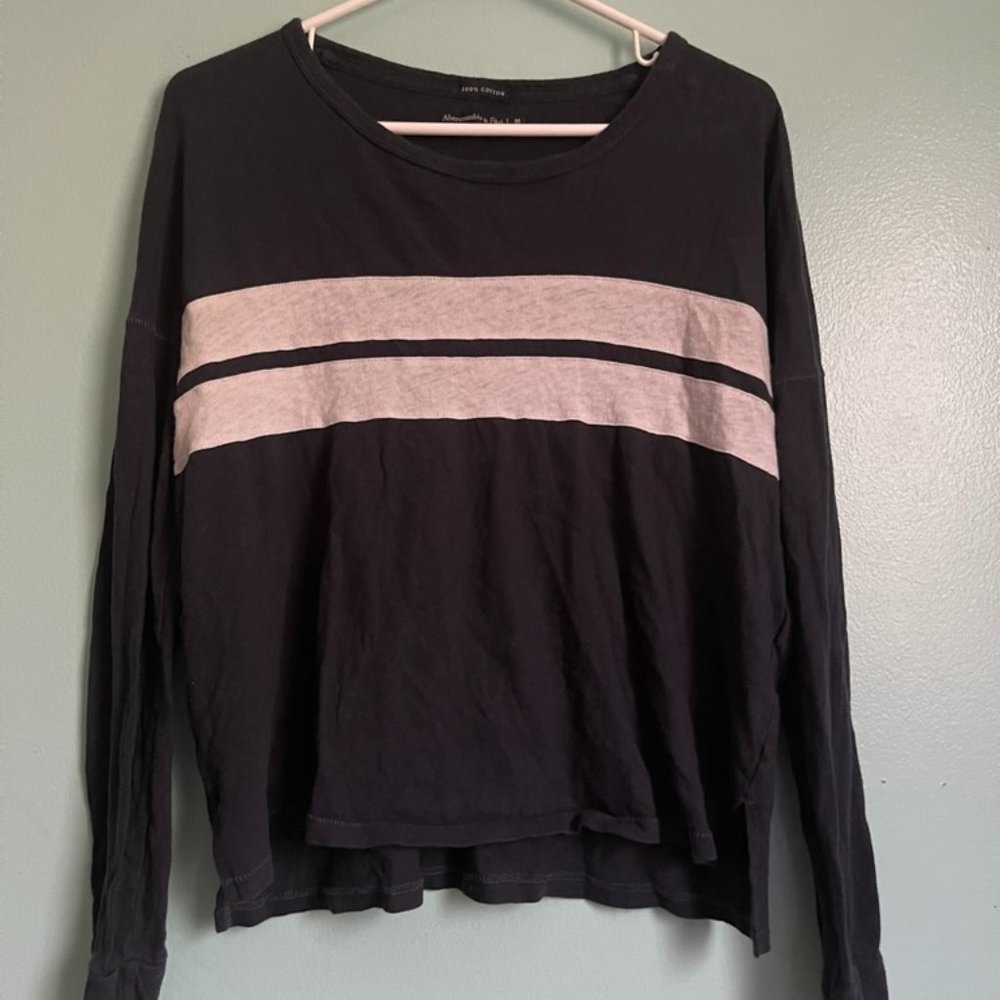 Abercrombie & Fitch Dark Navy Blue Long Sleeve Top